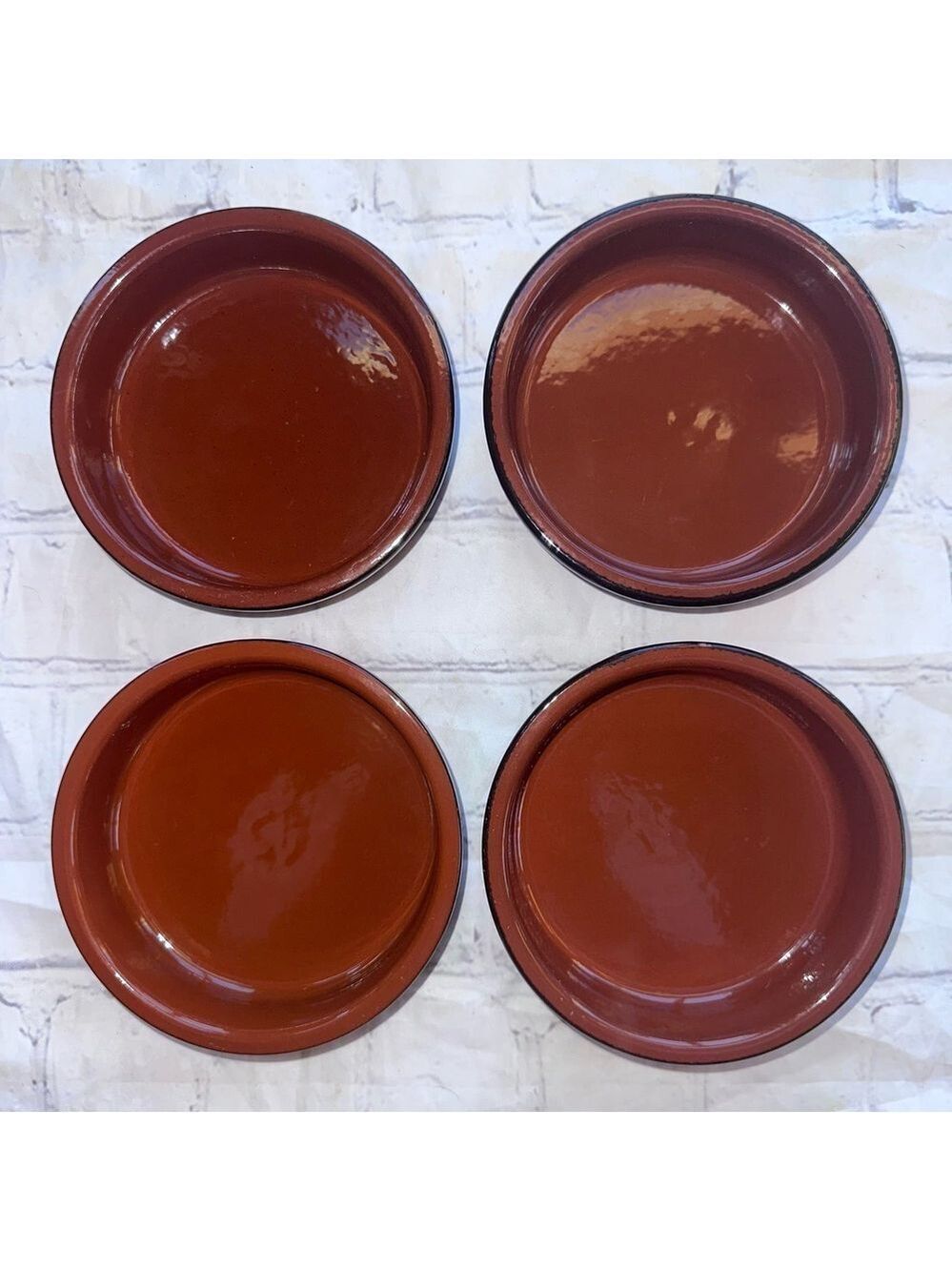 EUC Cermer Terracotta Ramekins Crem Brûlée Bowls Set Of 4
